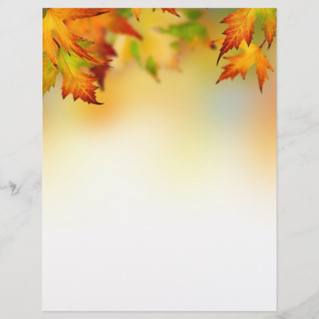 Red guld höst löv Letterhead (Framsida)