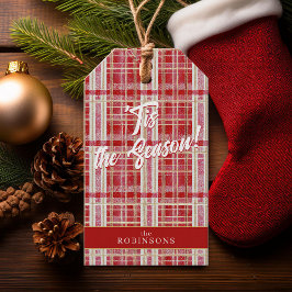 Red Guld jul Play Mönster#2 ID1009 Presentetikett