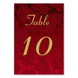 Red Guld jul Winter Wedding Bordsnummer