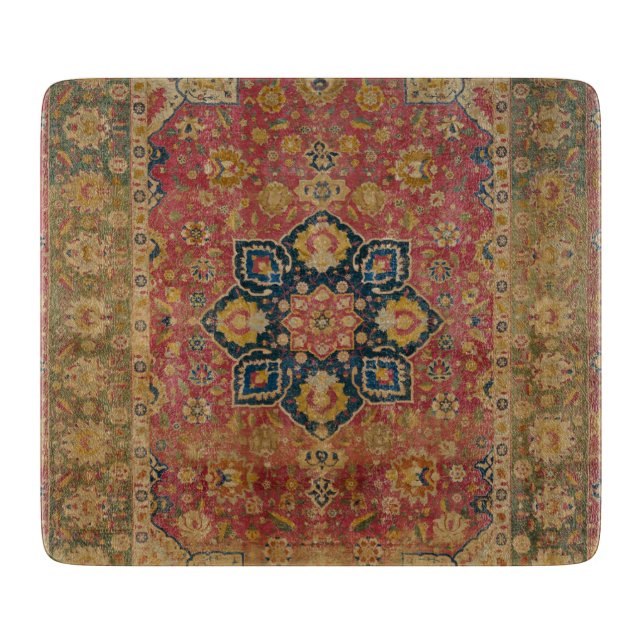 Red Guld Kashan Carpet Matta Persian Asian (Framsidan)