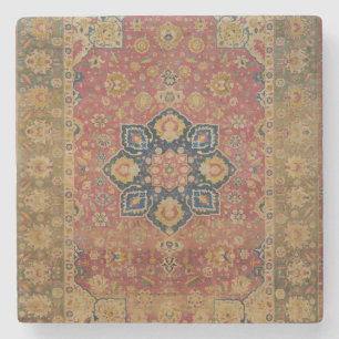Red Guld Kashan Carpet Matta Persian Asian Stenunderlägg