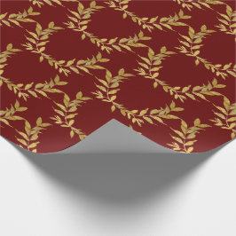 Red Guld Löv Monogram Elegant Chic Bröllop Presentpapper