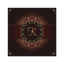 Red Guld Mandala Elegant Yoga Instructor