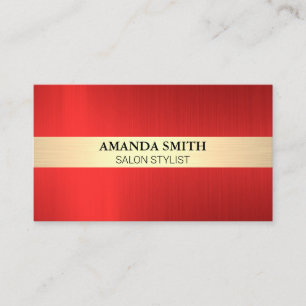 Red Guld Metallic Brushed Visitkort