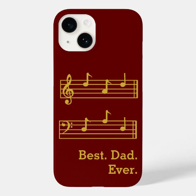 RED GULD MUSIK NOTER BEST PAPPA EVER TREBLE BASS (Baksida)