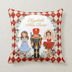 Red Guld Nutcracker Helgdag Leafy Wand Nursery Kudde