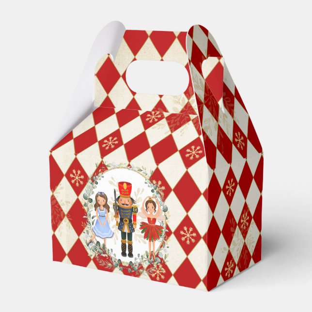 Red Guld Nutcracker Helgdag Leafy Wandeplisery T Presentaskar (Framsidan Sidan)