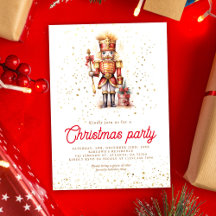 Red Guld Nutcracker jul Party