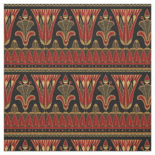 Red Guld och Black Art Deco Tyg