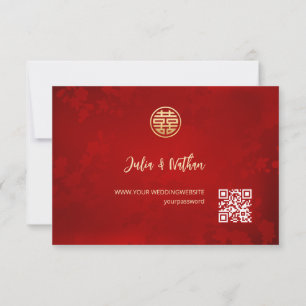 Red Guld OSA China Bröllop Kort