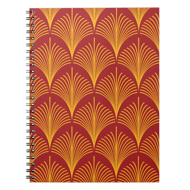Red Guld Peacock: Art Deco. Anteckningsbok (Framsidan)