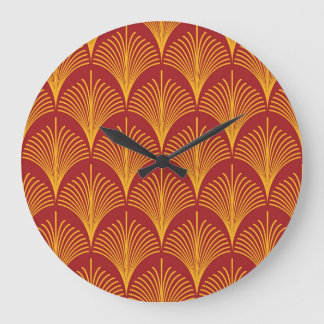 Red Guld Peacock: Art Deco. Stor Klocka