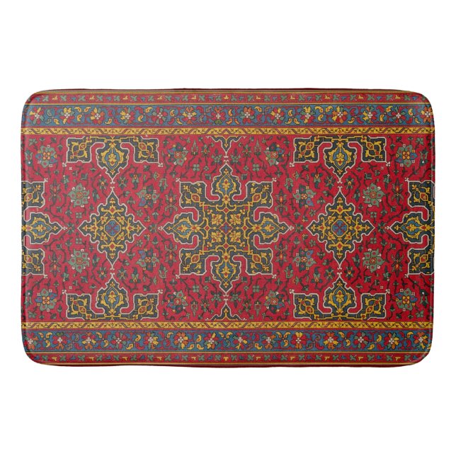 Red & Guld Persian Matta Bath Mat (Framsidan)