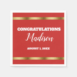 Red Guld Personlig Trunk Party Pappersservett