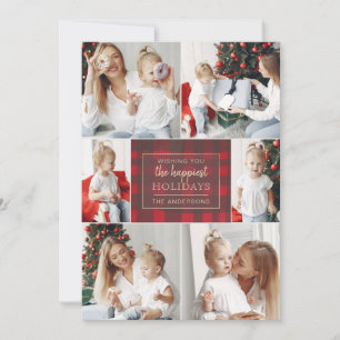 Red Guld Play 6 Photos Collage christmas Julkort