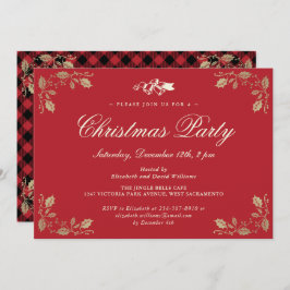 Red Guld Play-Julfesten Inbjudningar