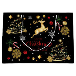 Red Guld Reindeer God jul Träd