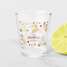 Red Guld Reindeer God jul Träd