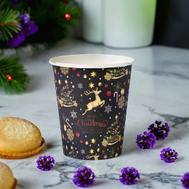 Red Guld Reindeer God jul Träd