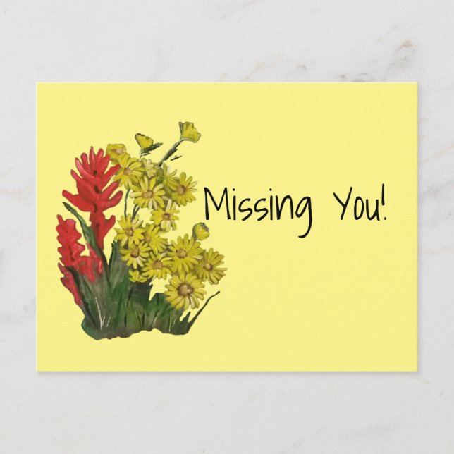 Red Guld Rosy Fireweed Aster Vykort (Framsida)