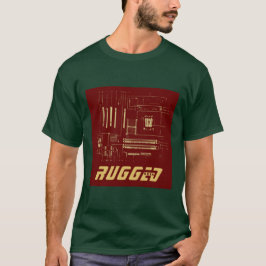 Red guld Ruged Geek | Kretskort | Teknik T Shirt