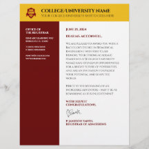 Red Guld School College Universiteten Letterhead