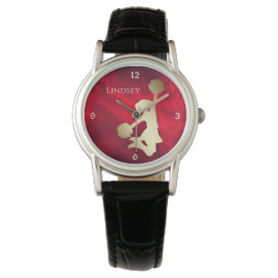 Red Guld Silhouette CheerLedare Armbandsur