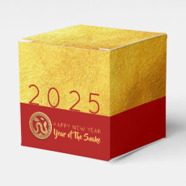 Red Guld Snake papercut 2025 Party Favor Box Presentaskar