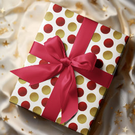 Red Guld Sparkly Festive Julafton Wrapping Papper Presentpapper