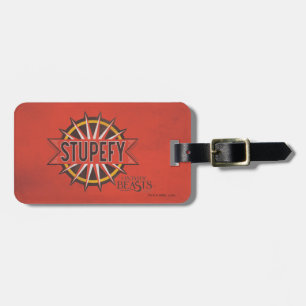 Red & Guld Stupefy Spell Graphic Bagagebricka