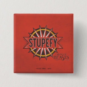 Red & Guld Stupefy Spell Graphic Knapp