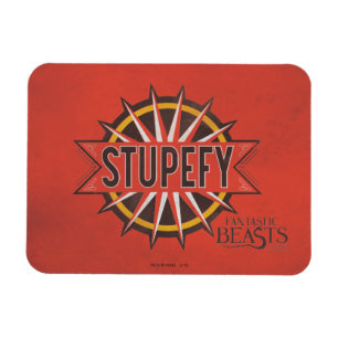 Red & Guld Stupefy Spell Graphic Magnet