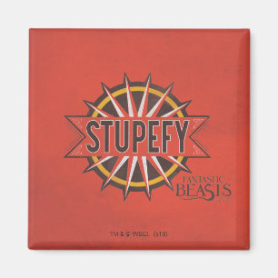 Red & Guld Stupefy Spell Graphic Magnet