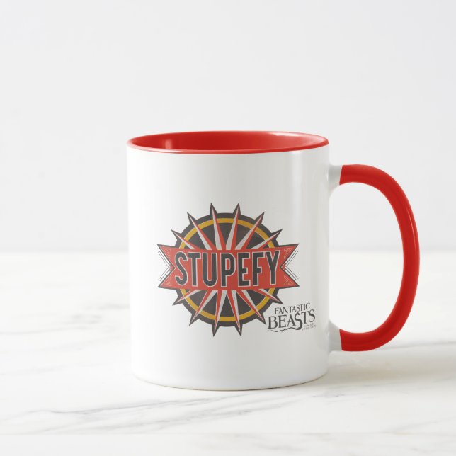 Red & Guld Stupefy Spell Graphic Mugg (Höger)