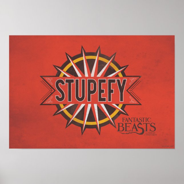 Red & Guld Stupefy Spell Graphic Poster (Framsidan)