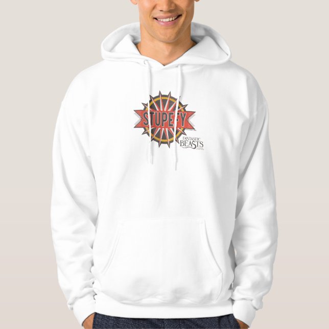 Red & Guld Stupefy Spell Graphic Sweatshirt (Framsida)