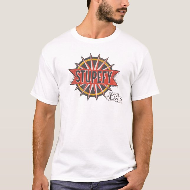Red & Guld Stupefy Spell Graphic Tee (Framsida)