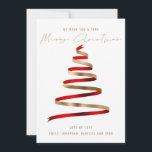 Red Guld Träd 2024 Calendar God jul Julkort<br><div class="desc">Snyggt Red Guld Träd 2024 Calendar God jul finns i ett handskript i snyggten stil. Med en handfull kalender för 2024 på baksidan för dina mottagare och Gott nytt år hälsning.</div>