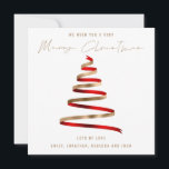 Red Guld Träd 2025 Calendar God jul Anteckningskort<br><div class="desc">Red Guld Träd Träd 2025 Calendar God jul finns i ett handskript i snyggten stil. Med en handfull kalender för 2025 på baksidan för dina mottagare och Gott nytt år hälsning.</div>