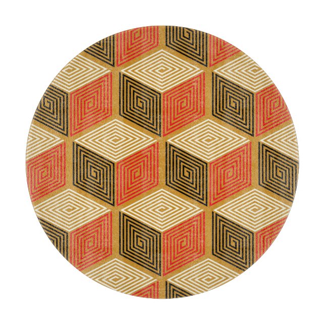 Red Guld Vintage Cube Mönster (Framsidan)