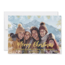 Red Guld White Modern Botanical Photo jul