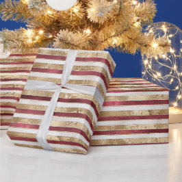 Red Guld White Rand Presentpapper