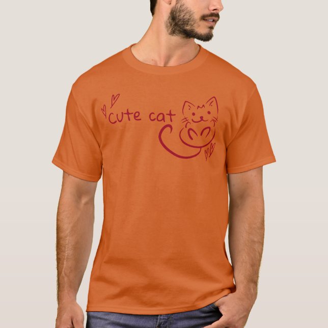 Red gullcatcat älskare t shirt (Framsida)