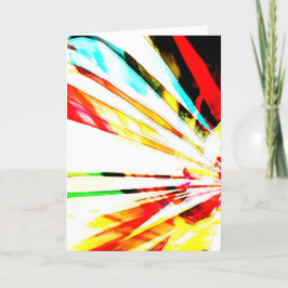 Red Gult Aqua Black Abstrakt Solrosdesign Kort