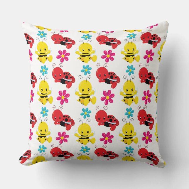 RED & GULT BABY KRYP & FLOWERS KUDDE (Framsida)