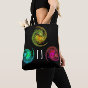 RED GULT BLUE LIGHT VORTEX Monogram Black Tygkasse