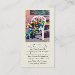 Red Gult Blue Memorial Service Card Visitkort