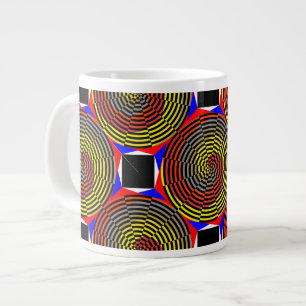Red Gult Blue Spiral av Kenneth Yoncich Jumbo Mugg