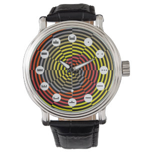 Red Gult Blue Spiral (Mayan) av Kenneth Yoncich Armbandsur