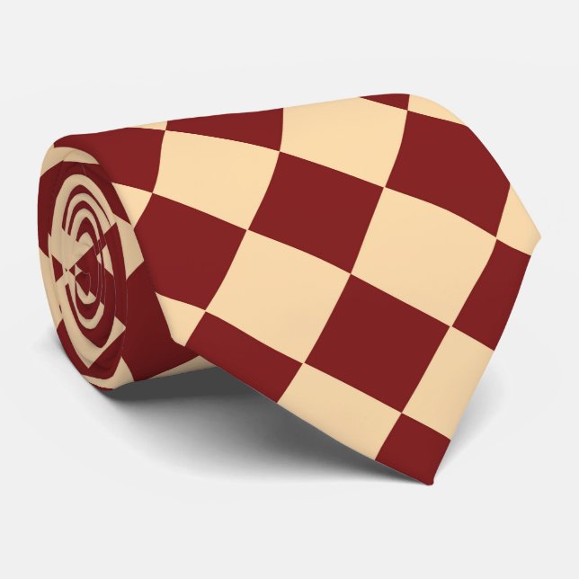 Red Gult Checker Diamond Mönster Slips (Rullad)